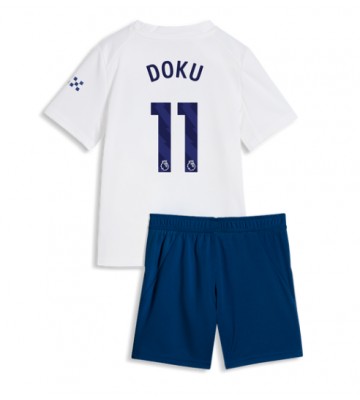 Manchester City Jeremy Doku #11 Tredjetrøje Børn 2026-27 Kortærmet (+ Korte bukser)